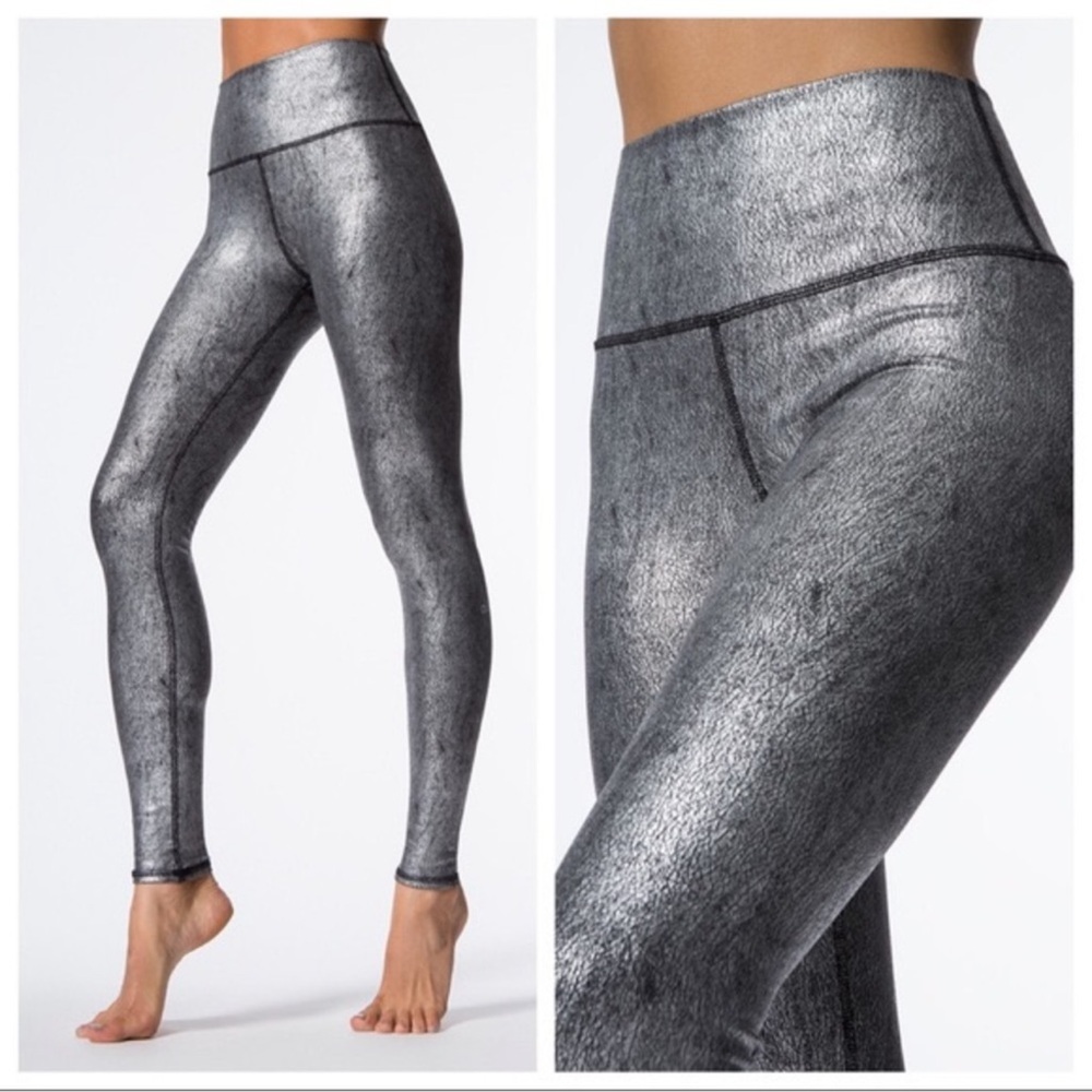 ALO High Rise Metallic Leggings XS NWOT